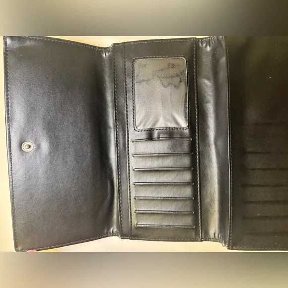 Coach Black Wallet with Signature Pattern - Picture 6 of 6